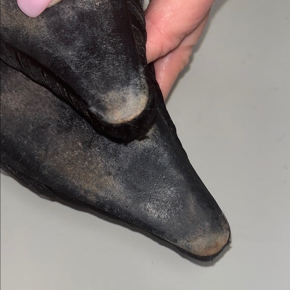 La Perla women’s size 38 Elegant Black sling back Heels / preowned/ vintage look - Picture 10 of 12